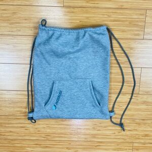 Jazzercise Gray Drawstring Bag Backpack Sack Gym Bag Workout Sweatshirt Fabric